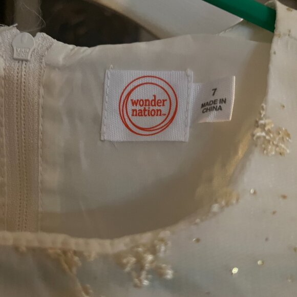 EUC Wonder Nation Sparkle Lacey formal dress (7) shimmering gold - Picture 5 of 6